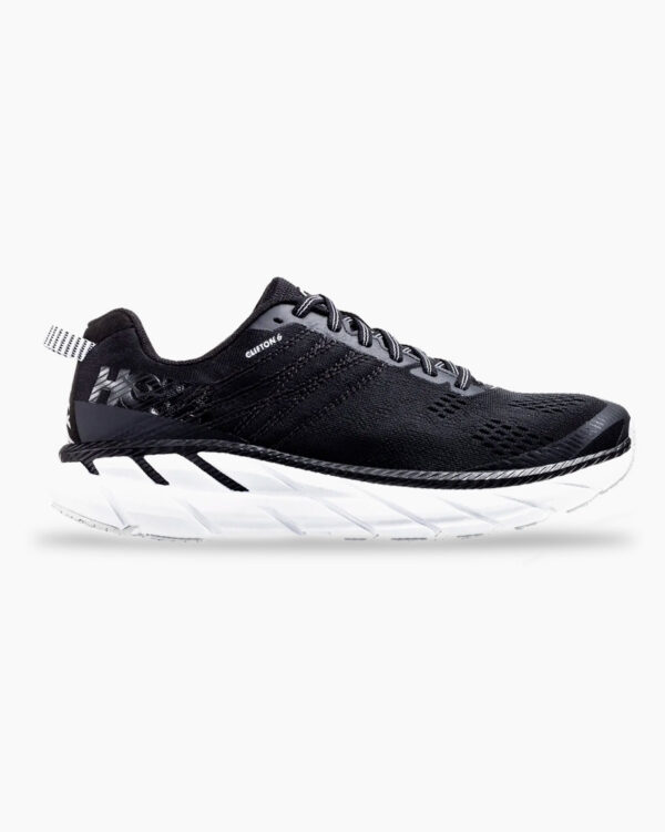Falls Road Running Store - Mens Road Shoes - Hoka One One Clifton 6 -  Black / White