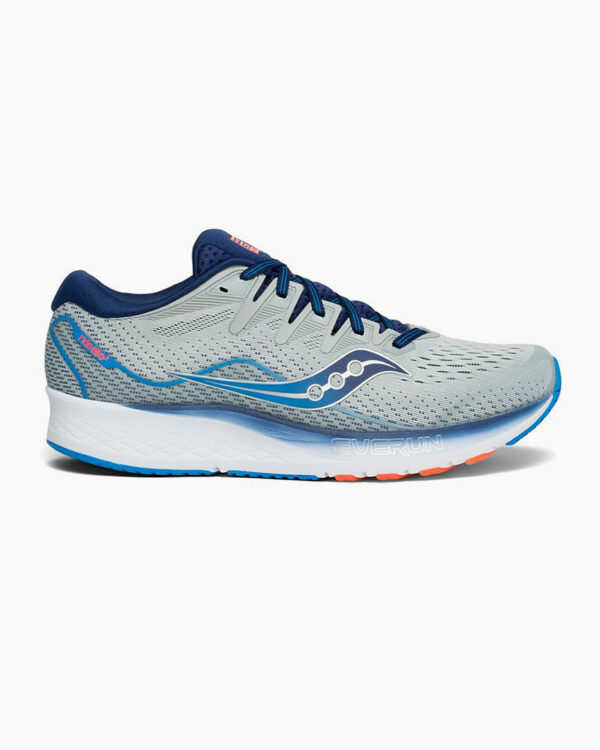 Falls Road Running Store - Mens Road Shoes - Saucony Ride ISO 2 - Gray / Blue