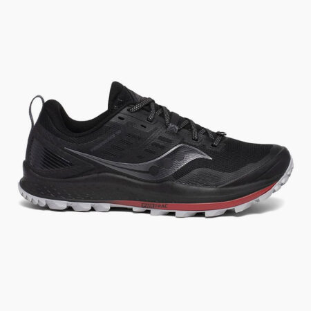 Falls Road Running Store - Mens Trail Shoes - Saucony Peregrine 10 - Black/Red