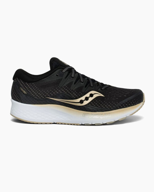 Falls Road Running Store - Womens Road Shoes - Saucony Ride ISO 2 - Black / Gold