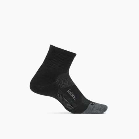 Falls Road Running Store - Running Socks - Feetures Merino 10 Quarter Socks - Black
