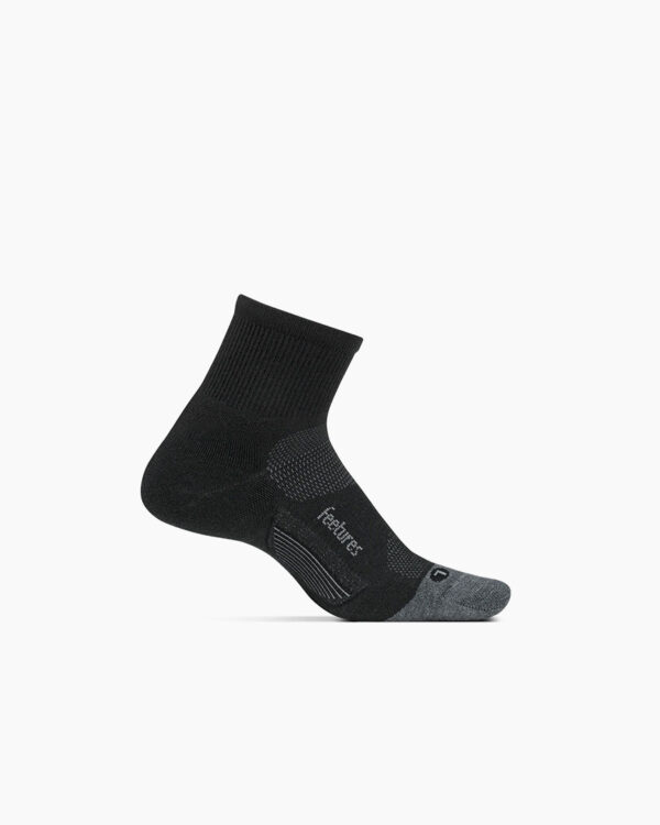 Falls Road Running Store - Running Socks - Feetures Merino 10 Quarter Socks - Black