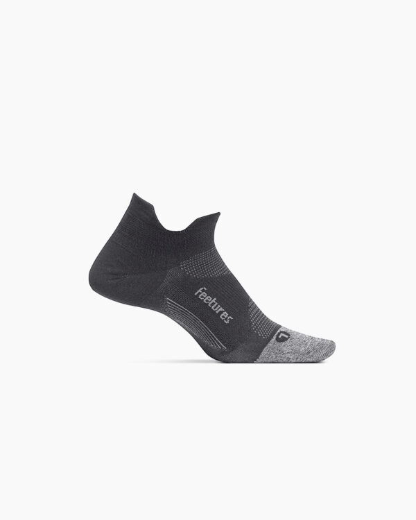 Falls Road Running Store - Running Socks - Feetures Merino + Light Cushion No Show Tab Socks - Silver/Black