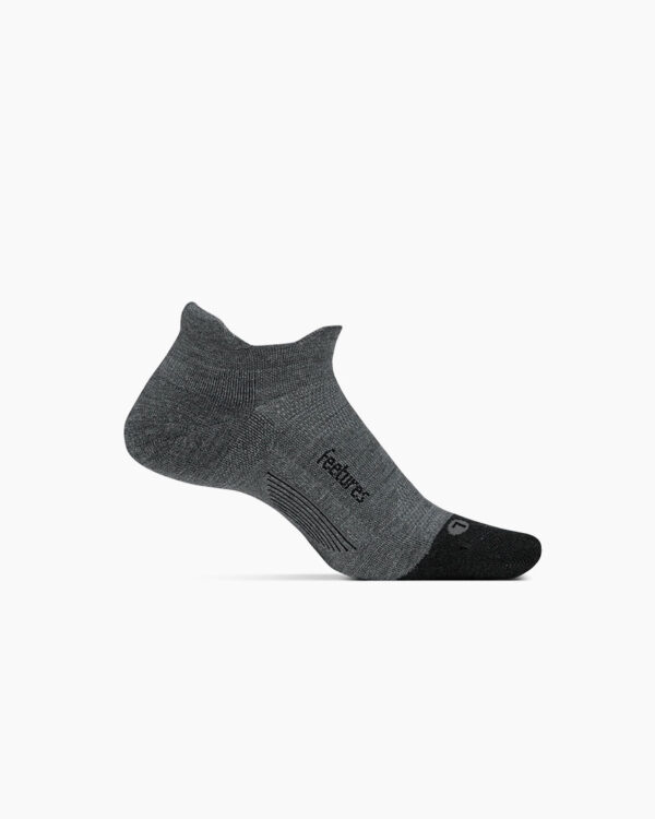 Falls Road Running Store - Running Socks - Feetures Merino + Light Cushion No Show Tab Socks - Gray