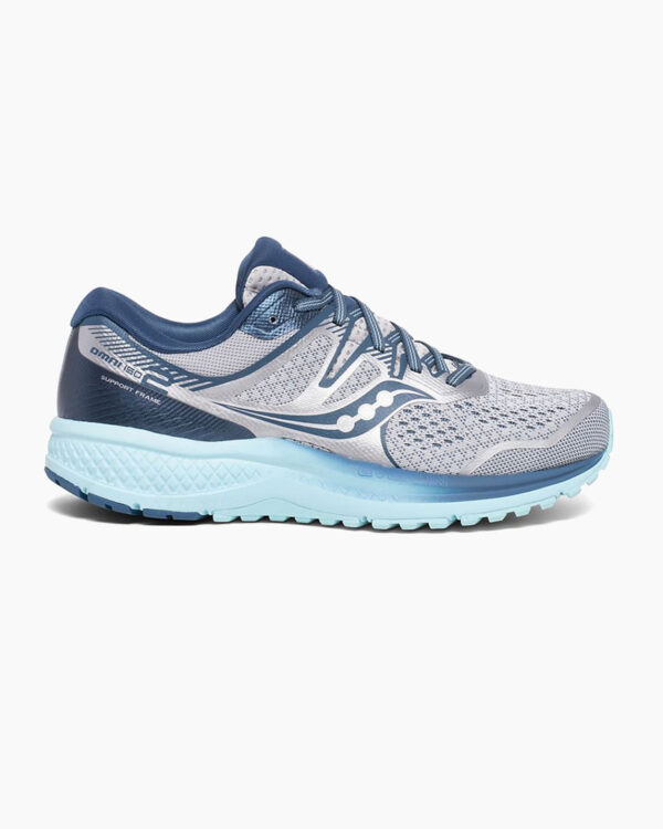 Falls Road Running Store - Womens Road Shoes - Saucony Omni ISO 2 - Grey/Aqua