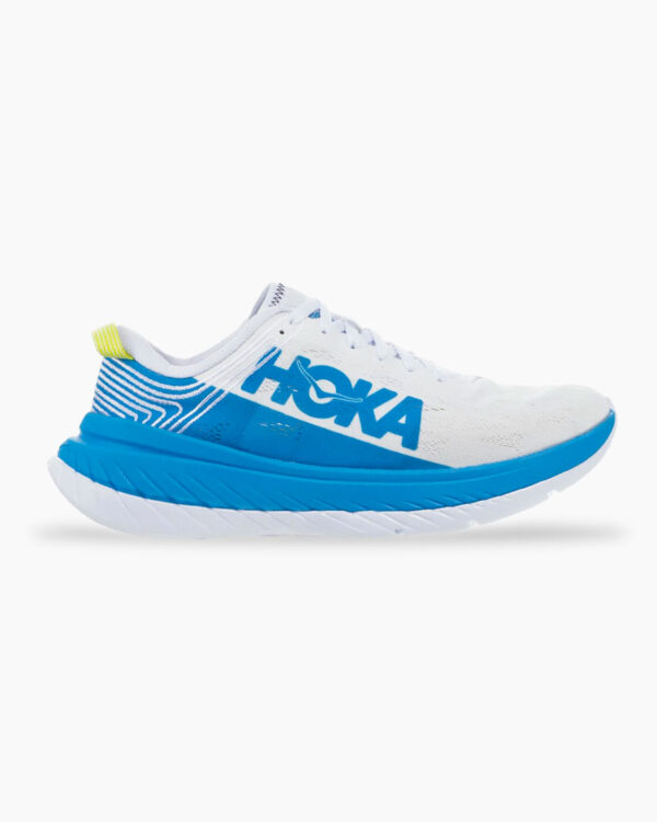 Falls Road Running Store - Womens Running Shoes - Hoka One One Carbon X - White Dresden Blue