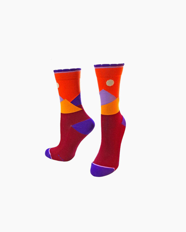 Falls Road Running Store - Women's Apparel -Lily Trotter Crew Socks - Over The Moon - Orange