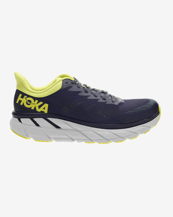 Falls Road Running Store - Mens Road Shoes - Hoka One One Clifton 7 - ODYSSEY GREY / EVENING PRIMROSE