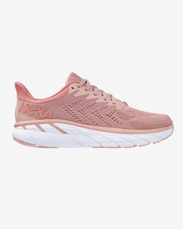 Falls Road Running Store - Womens Road Shoes - Hoka One One Clifton 7 - Misty Rose / Cameo Brown