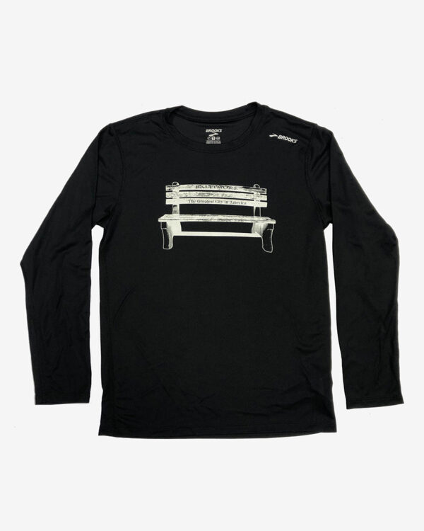 Falls Road Running Store - Men's Apparel - Brooks Baltimore Bench Longsleeve Shirt - black