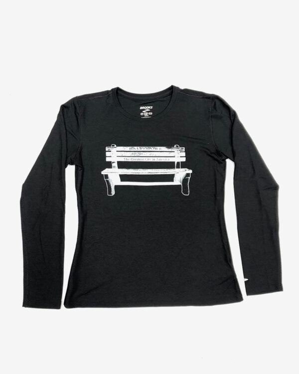 Falls Road Running Store - Women's Apparel - Brooks Baltimore Bench Longsleeve Shirt - black