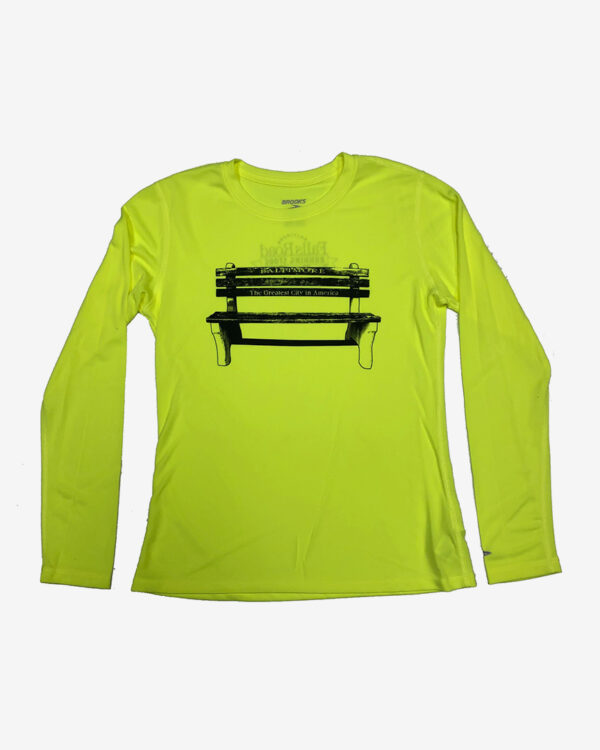 Falls Road Running Store - Women's Apparel - Brooks Baltimore Bench Longsleeve Shirt - yellow