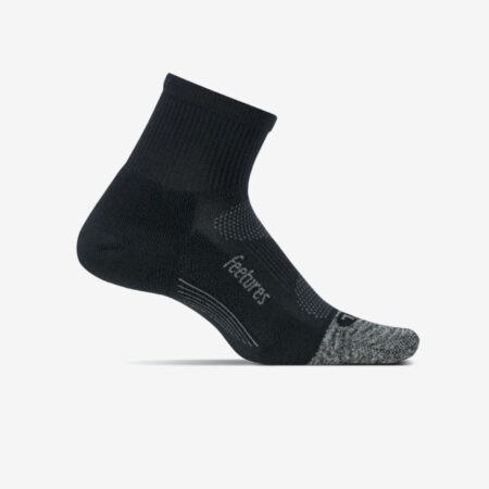 Falls Road Running Store - Running Socks - Feetures Elite Light Cushion Quarter - black