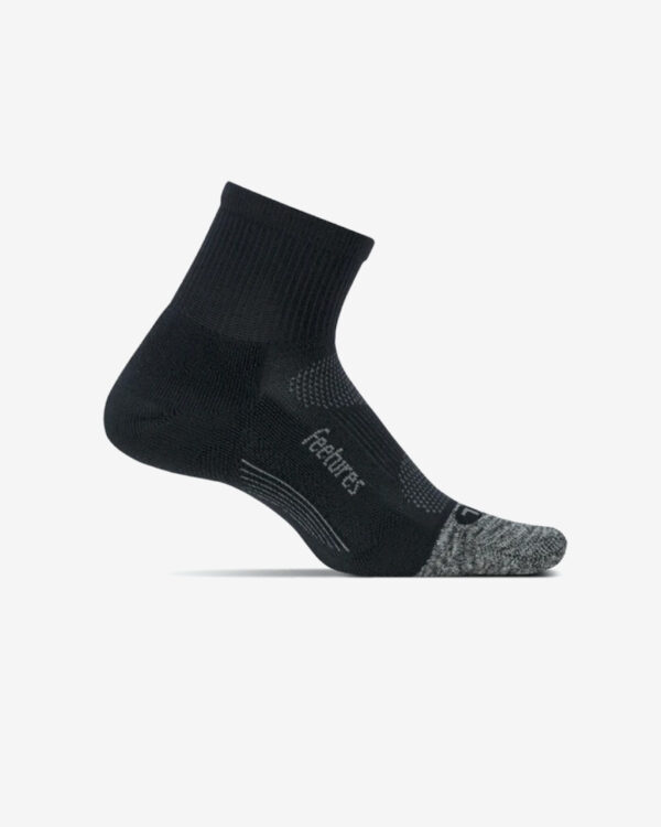 Falls Road Running Store - Running Socks - Feetures Elite Light Cushion Quarter - black