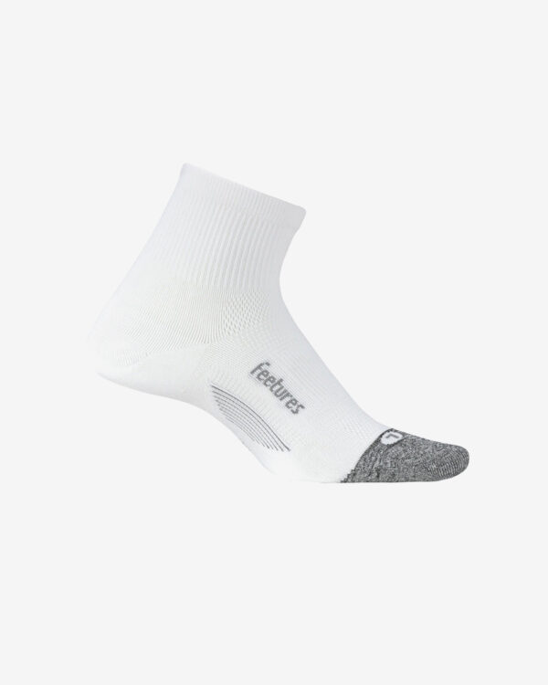 Falls Road Running Store - Running Socks - Feetures Elite Light Cushion Quarter - white
