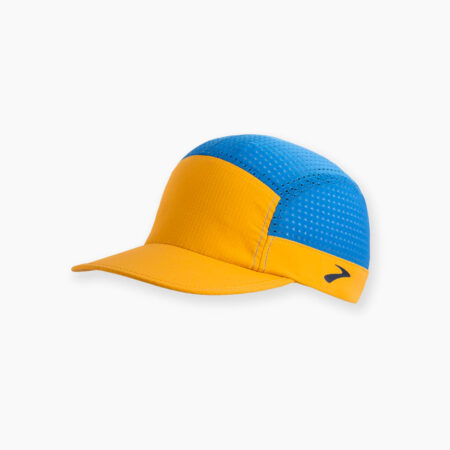 Falls Road Running Store - Accessories - Hats - Brooks Propel Mesh Hat - Saffron / Blue Bolt