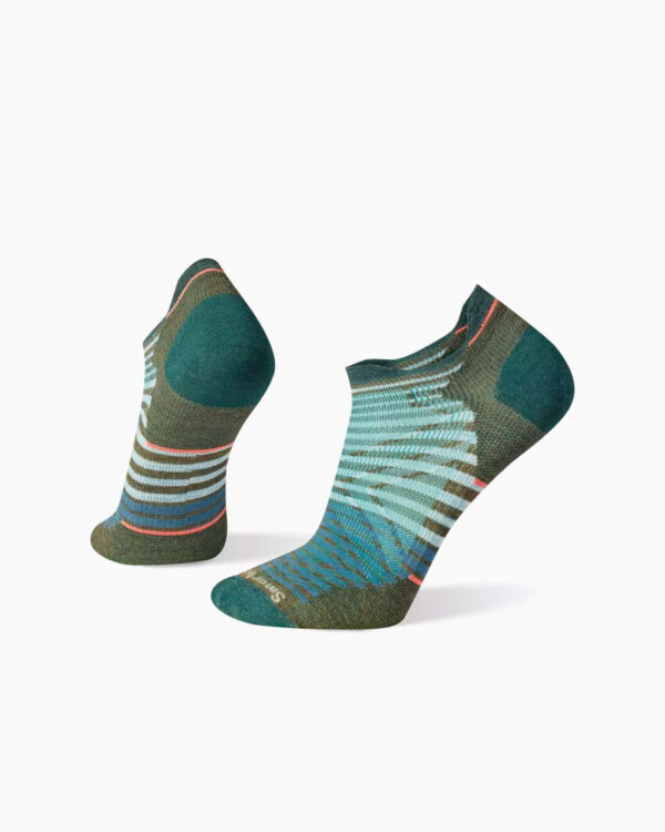 Falls Road Running Store - Accessories - Smartwool Run Targeted Zero Cushion Low Ankle Socks - D11 / military olive