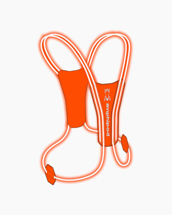 Falls Road Running Store - Accessories - AMPHIPOD XINGLET OPTIC BEAM LITE RECHARGEABLE FLASHING REFLECTIVE VEST - orange