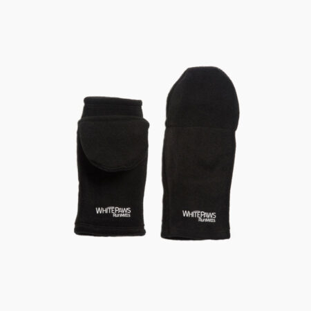 Falls Road Running Store - Accessories - Whitepaws Double Velour Fleece RunMitts - Black