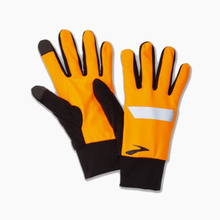 Falls Road Running Store - Unisex Running Gloves - Brooks Fusion Midweight Glove 2.0 - 829 Fluoro Flash/Black