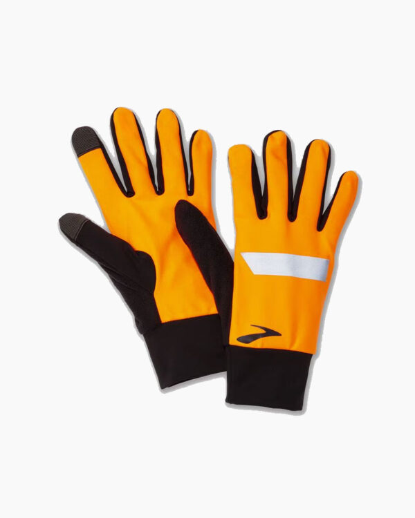 Falls Road Running Store - Unisex Running Gloves - Brooks Fusion Midweight Glove 2.0 - 829 Fluoro Flash/Black