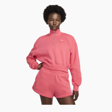 Falls Road Running Store - Women's Apparel - Nike Sportswear Phoenix Fleece 1/2-Zip Cropped Sweatshirt - 629