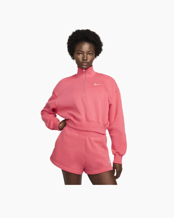 Falls Road Running Store - Women's Apparel - Nike Sportswear Phoenix Fleece 1/2-Zip Cropped Sweatshirt - 629