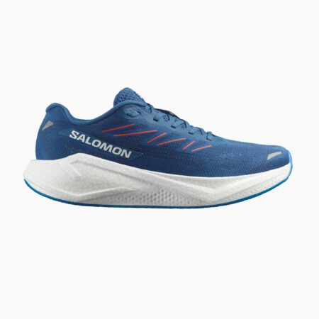 Falls Road Running Store - Mens Road Shoes - Salomon Areo Blaze 3 - Dark Blue / White / Cherry Tomato