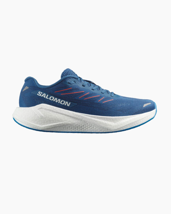 Falls Road Running Store - Mens Road Shoes - Salomon Areo Blaze 3 - Dark Blue / White / Cherry Tomato