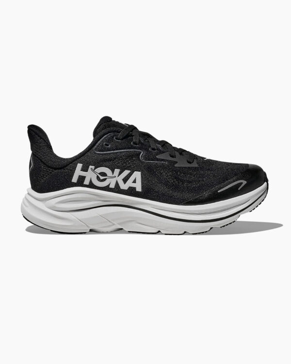 Falls Road Running Store - Kids Road Shoes - Hoka Clifton 10 - BWHT