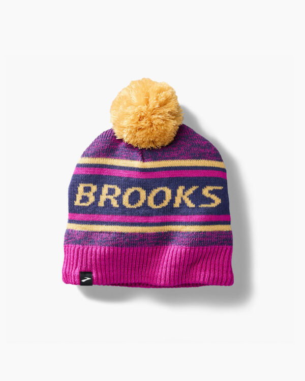 Falls Road Running Store - Unisex Running Hat - Brooks Heritage Pom Beanie - 523
