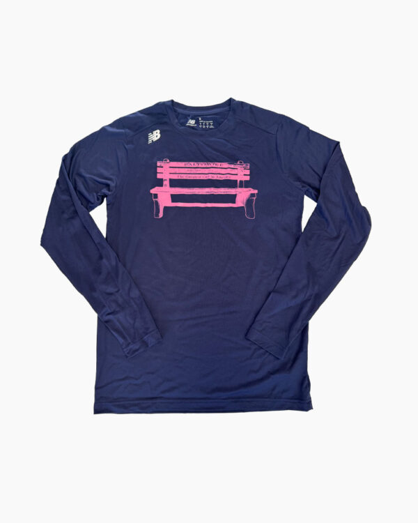 Falls Road Running Store - Men's Apparel - New Balance Baltimore Bench Tech Long Sleeve - blue