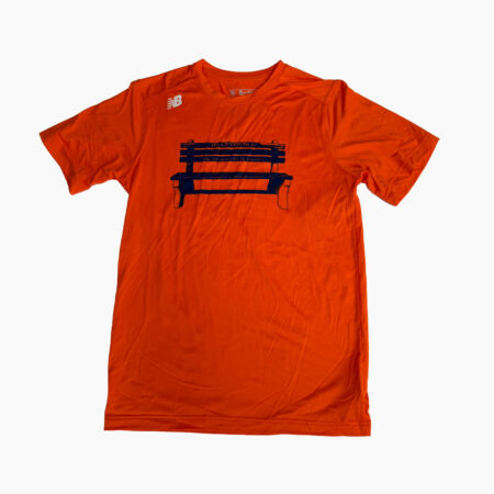 Falls Road Running Store - Men's Apparel - New Balance Baltimore Bench Tech Short Sleeve - Orange
