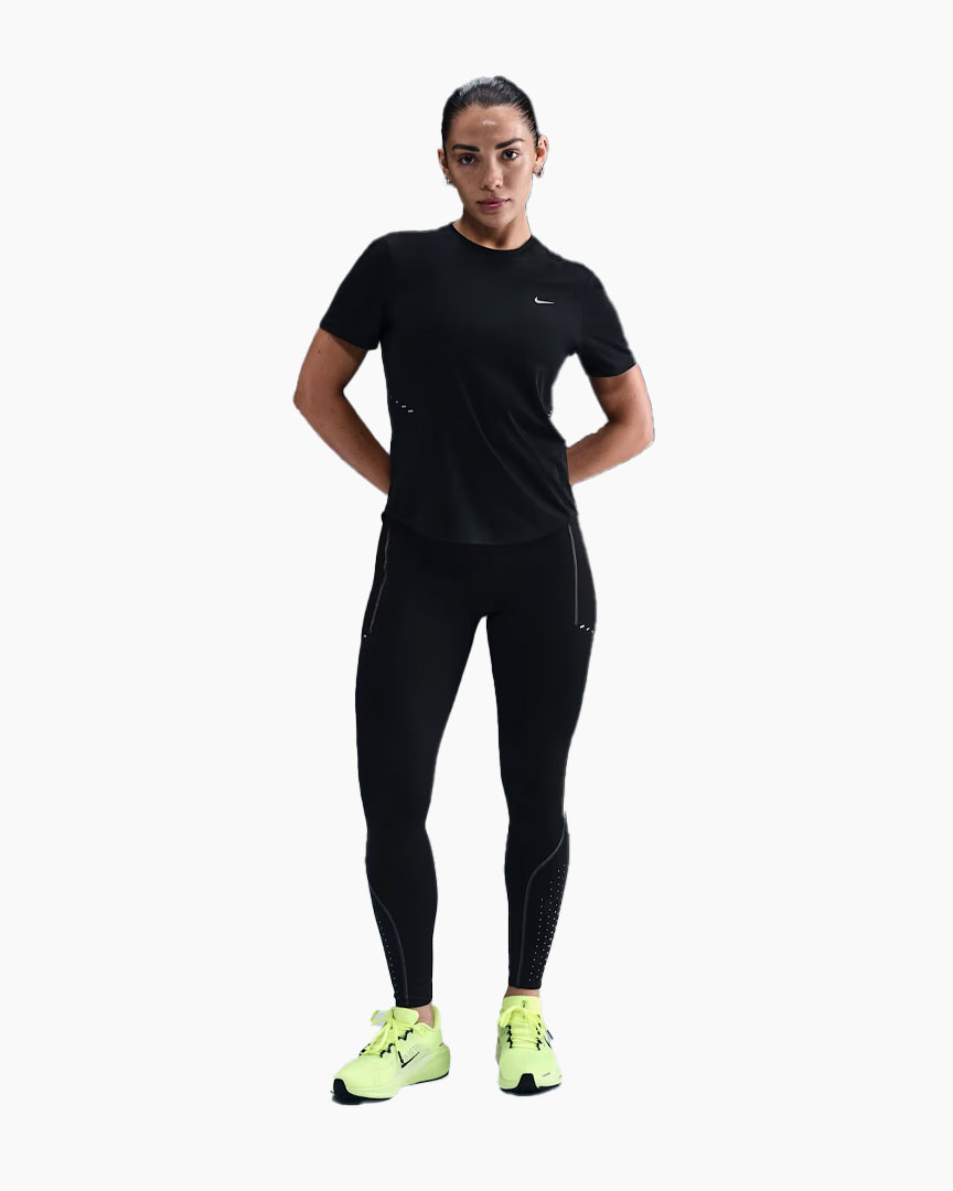 Falls Road Running Store - Women's Apparel - Nike Swift High-Waisted 7/8 Running Leggings with Reflective Accents - 010