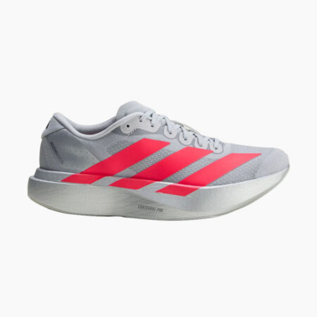 Falls Road Running Store - Womens Road Shoes - Adidas Adizero EVO SL Women - Silver Metallic / Lucid Red / Iron Metallic