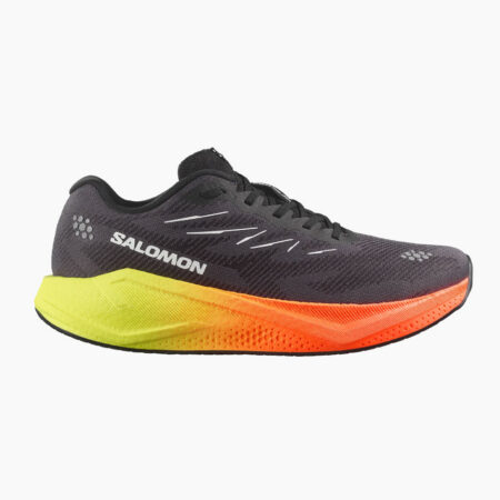 Falls Road Running Store - Mens Road Running Shoes - AERO BLAZE 4 GRADIENT MEN - Black White Safety Yellow